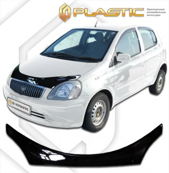 2 159 р. Дефлектор капота (Clavia) CA-Plastic Toyota Vitz XP10 хэтчбэк 5 дв. (1998-2001) (серия Classic черный)  с доставкой в г. Керчь. Увеличить фотографию 2