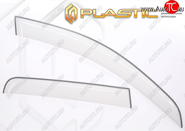 2 299 р. Ветровики дверей Шелкография белая CA Plastic на Mitsubishi Xpander Cross I поколение рестайлинг, минивэн, для рынка Юго-Восточной Азии, левый/правый руль 2022 - н.в.  с доставкой в г. Керчь