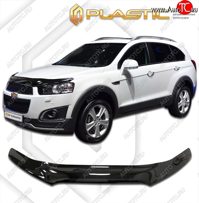2 199 р. Дефлектор капота (exclusive) CA-Plastic Chevrolet Captiva 1-ый рестайлинг (2011-2013) (Classic черный)  с доставкой в г. Керчь