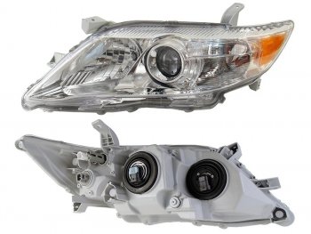 18 799 р. Фара левая (без корректора, хром, Евросвет) TYC  Toyota Camry  XV40 (2009-2011) рестайлинг  с доставкой в г. Керчь. Увеличить фотографию 3