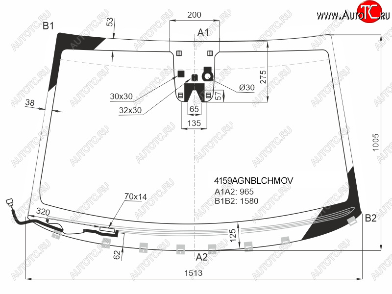 11 599 р. Стекло лобовое (Обогрев щеток Камера Датчик дождя) Hyundai Tucson 15-21 FUYAO 4159AGNBLCHMOV  с доставкой в г. Керчь