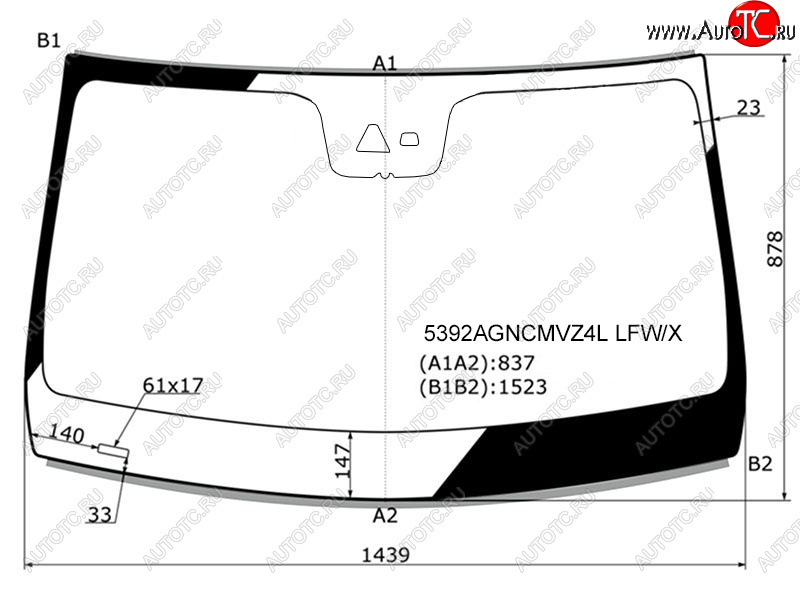 10 799 р. Стекло лобовое (Камера Датчик дождя Молдинг) Mercedes-Benz E-Class 20-23 XYG 5392AGNCMVZ4L LFW/X  с доставкой в г. Керчь