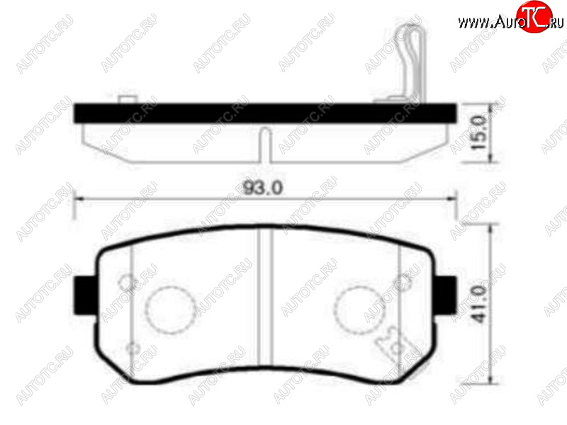 1 699 р. Колодки тормозные задние LH-RH SAT KIA Rio 2 JB дорестайлинг седан (2005-2009)  с доставкой в г. Керчь