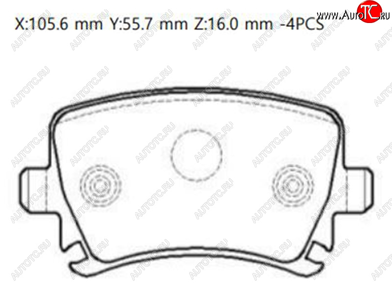 2 699 р. Колодки тормозные зад LH-RH SAT  Haval F7 (2018-2024), Haval F7x (2019-2024), Skoda Octavia  A5 (2004-2013), Skoda Superb ( B6 (3T),  B6 (3T5),  (B6) 3T) (2008-2015), Skoda Yeti (2009-2013)  с доставкой в г. Керчь