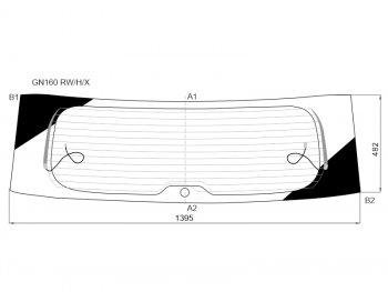10 999 р. Стекло заднее (Цвет зеленый Обогрев) Toyota Fortuner 15-20 XYG GN160 RW/H/X  с доставкой в г. Керчь. Увеличить фотографию 1