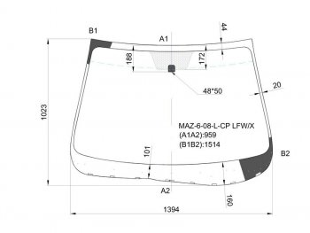 6 599 р. Стекло лобовое Mazda 6 07-12 XYG MAZ-6-08-L-CP LFW/X  с доставкой в г. Керчь. Увеличить фотографию 1
