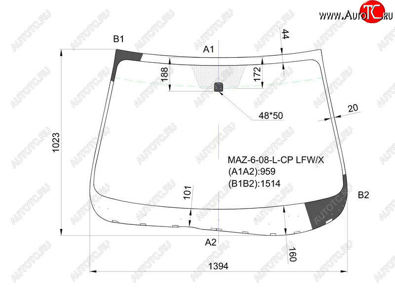 6 599 р. Стекло лобовое Mazda 6 07-12 XYG MAZ-6-08-L-CP LFW/X  с доставкой в г. Керчь