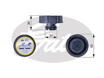 Крышка расширительного бачка FORD FOCUS III GATES RC240