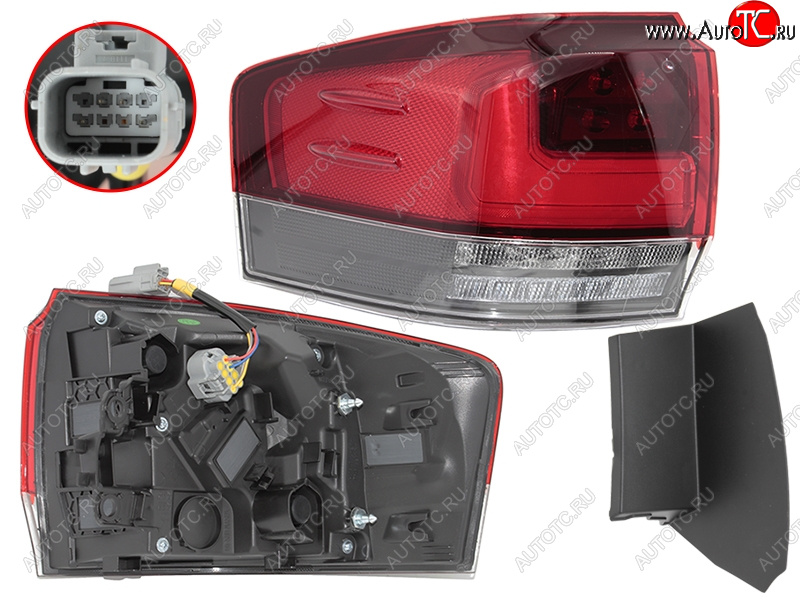 10 999 р. Фонарь задний Toyota Land Cruiser (J300) 21- (Слева LED) SAT ST-212-19LCL  с доставкой в г. Керчь