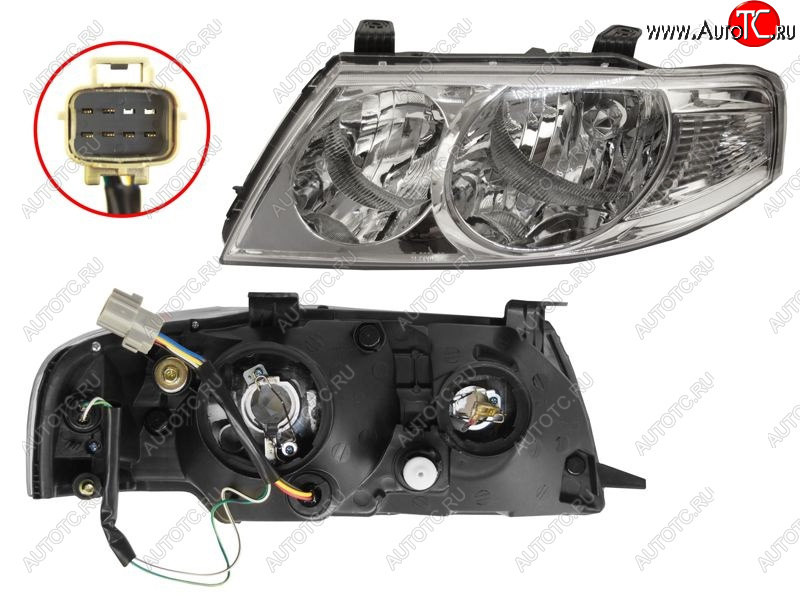 4 299 р. Фара левая SAT  Nissan Almera Classic  седан (2006-2013) B10  с доставкой в г. Керчь