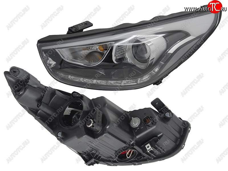 12 999 р. Фара левая (LED, ДХО) SAT  Hyundai IX35  LM (2013-2018) рестайлинг  с доставкой в г. Керчь