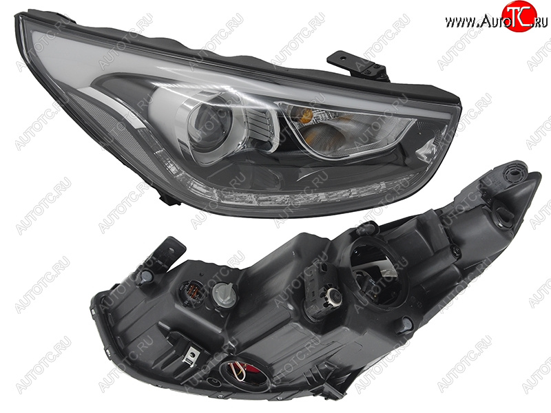 12 999 р. Фара правая (LED, ДХО) SAT Hyundai IX35 LM рестайлинг (2013-2018)  с доставкой в г. Керчь