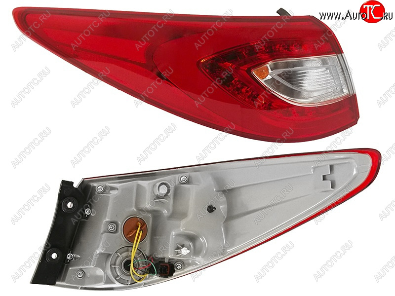 7 599 р. Фонарь задний левый (внешний, LED) SAT Hyundai IX35 LM дорестайлинг (2009-2013)  с доставкой в г. Керчь