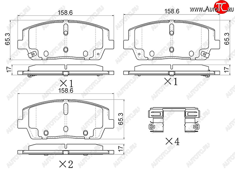 1 759 р. Колодки тормозные передние FR-FL SAT   Hyundai Palisade  LX2 (2018-2022), Hyundai Santa Fe  TM (2018-2022), KIA Sorento ( UM/Prime,  MQ4) (2014-2022)  с доставкой в г. Керчь