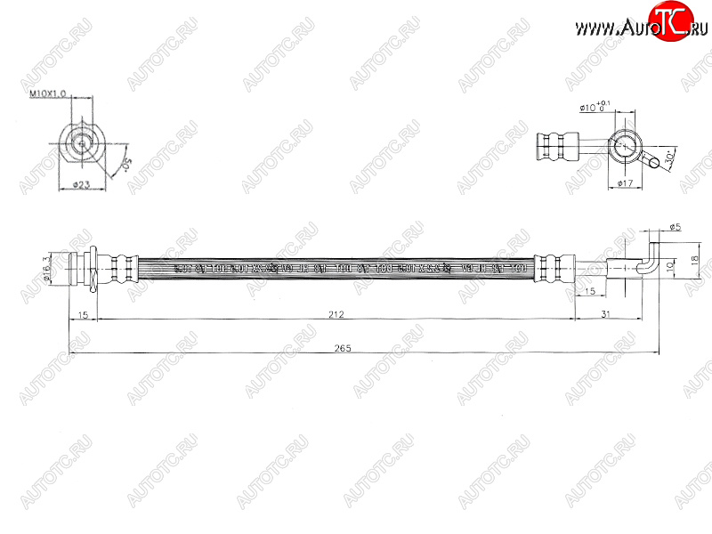 449 р. Шланг тормозной задний RH SAT  Nissan Qashqai  1 - Qashqai +2  1  с доставкой в г. Керчь