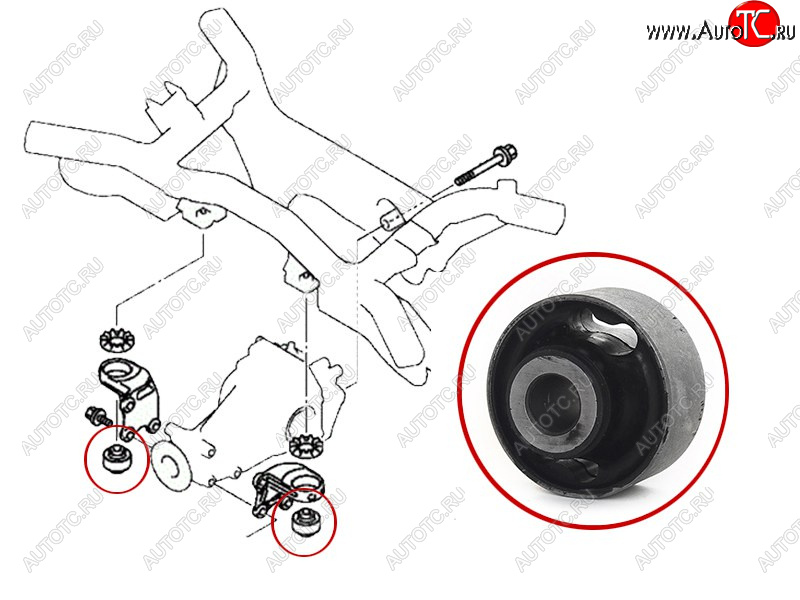 369 р. Сайлентблок Mitsubishi ASX 10-20  Lancer 07-17  Outlander 05-22  Citroen C4 Aircross 12-16  Mits SAT ST-3517A003  с доставкой в г. Керчь