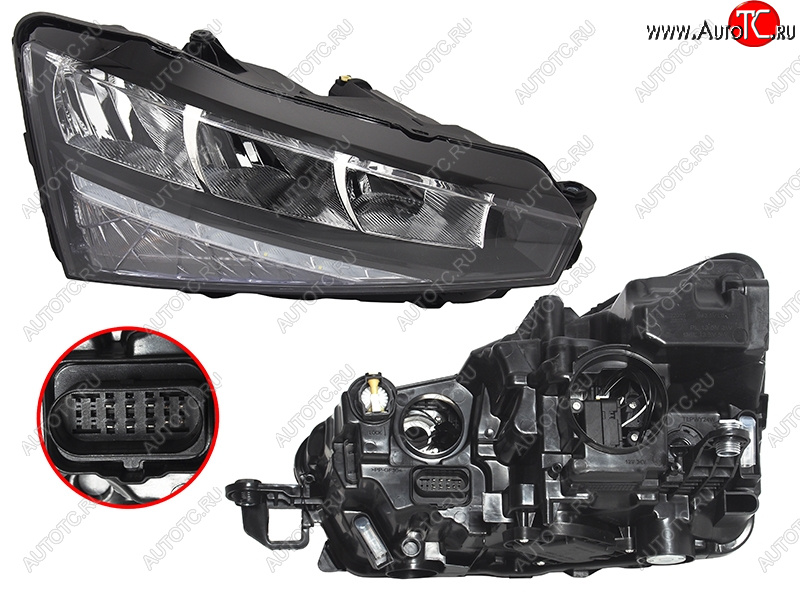 14 699 р. Фара правая (LED) SAT Skoda Rapid MK2 (2019-2025)  с доставкой в г. Керчь