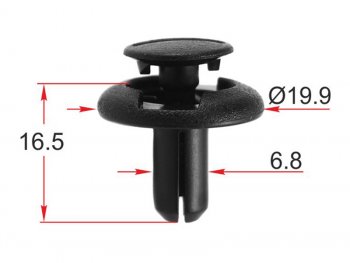 Клипса крепежная SUBARU (1 шт.) SAT ST-M12542