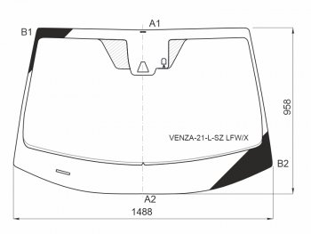 14 899 р. Стекло лобовое (Камера Датчик дождя) Toyota Venza 20- XYG VENZA-21-L-SZ LFW/X  с доставкой в г. Керчь. Увеличить фотографию 1