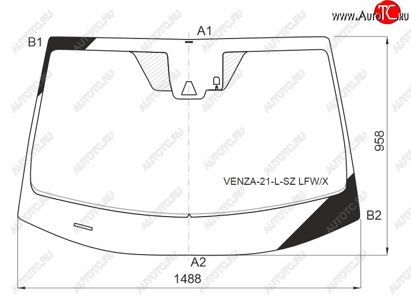 14 899 р. Стекло лобовое (Камера Датчик дождя) Toyota Venza 20- XYG VENZA-21-L-SZ LFW/X  с доставкой в г. Керчь