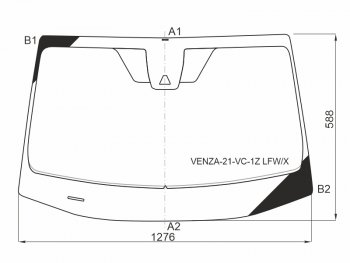 13 749 р. Стекло лобовое (Камера) Toyota Venza 20- XYG VENZA-21-VC-1Z LFW/X  с доставкой в г. Керчь. Увеличить фотографию 1
