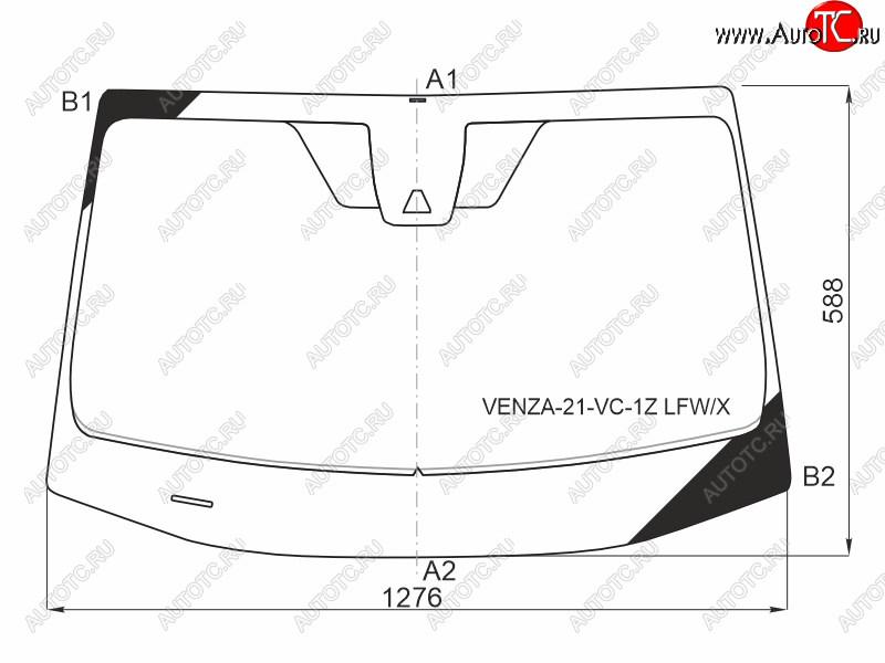 13 749 р. Стекло лобовое (Камера) Toyota Venza 20- XYG VENZA-21-VC-1Z LFW/X  с доставкой в г. Керчь