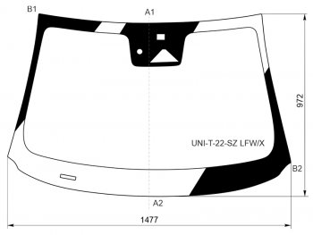 9 999 р. Стекло лобовое (Одна камера/ Датчик дождя) Changan UNI-T 23- XYG UNI-T-22-SZ LFW/X, unit22szlfwx XYG UNI-T-22-SZ LFW/X  с доставкой в г. Керчь. Увеличить фотографию 1
