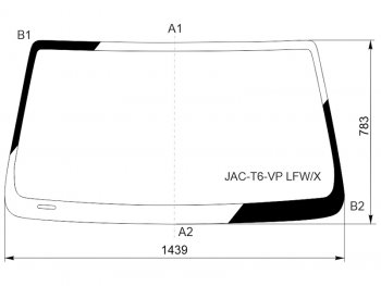 6 499 р. Стекло лобовое JAC T6 18-  T8 18-  T8 Pro 20-  Sollers ST6 23-  ST8 24- XYG JAC-T6-VP LFW/X  с доставкой в г. Керчь. Увеличить фотографию 1
