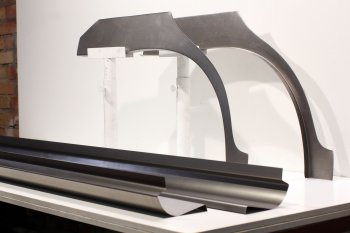 Задние ремонтные арки и пороги AUTOFERRUM KIA Spectra (2000-2009) (Холоднокатаная сталь 0,8 и 1 мм)