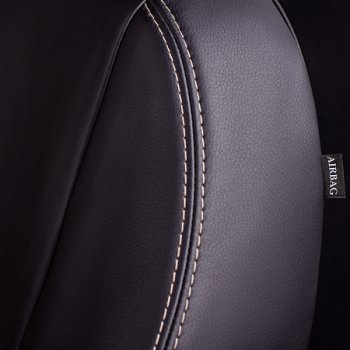 6 199 р. Комплект чехлов для сидений (РЗСиС 50/50, 2П Илана+Орегон) ТУРИН Lord Autofashion  Chery Tiggo T11 (2005-2013) дорестайлинг (черный, вставка бежевая, строчка бежевая)  с доставкой в г. Керчь. Увеличить фотографию 7