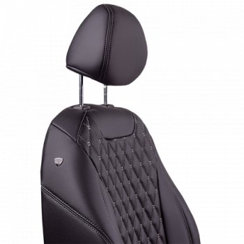 13 949 р. Чехлы сидений (РЗС 60/40, подлок., 3Г, Орегон) БАЙРОН Lord Autofashion  Chery Tiggo 7 PRO (2019-2025) (черный, вставка черная, строчка темно-серая)  с доставкой в г. Керчь. Увеличить фотографию 8