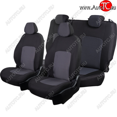 16 799 р. Комплект чехлов сидений (ЖАККАРД)  Chevrolet Aveo ( T200,  T250) (2002-2011) хэтчбек 5 дв, седан, седан рестайлинг, хэтчбек 5 дв рестайлинг (Черный+белый)  с доставкой в г. Керчь