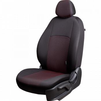  Комплект чехлов для сидений (5 дв. РЗСиС 40/60 3Г Жаккард) Дублин Lord Autofashion Chevrolet Spark  M200,250 (2005-2010) (черный, вставка Ёж красная)