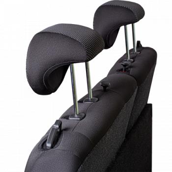 4 949 р. Комплект чехлов для сидений (ЦЗС Жаккард) Дублин Lord Autofashion  Daewoo Nexia  дорестайлинг (1995-2008) (черный, вставка Ёж белая)  с доставкой в г. Керчь. Увеличить фотографию 3