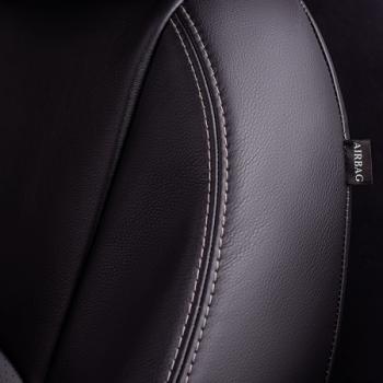 6 199 р. Комплект чехлов для сидений (ЦЗС Илана+Орегон) ТУРИН СТ Lord Autofashion  Daewoo Nexia  дорестайлинг (1995-2008) (черный, вставка серая, строчка серая)  с доставкой в г. Керчь. Увеличить фотографию 7