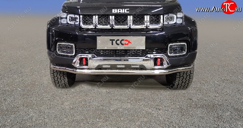 24 999 р. Защита переднего бампера нижняя d60,3 мм ТСС Тюнинг  BAIC BJ40 (2022-2025) (нержавейка)  с доставкой в г. Керчь