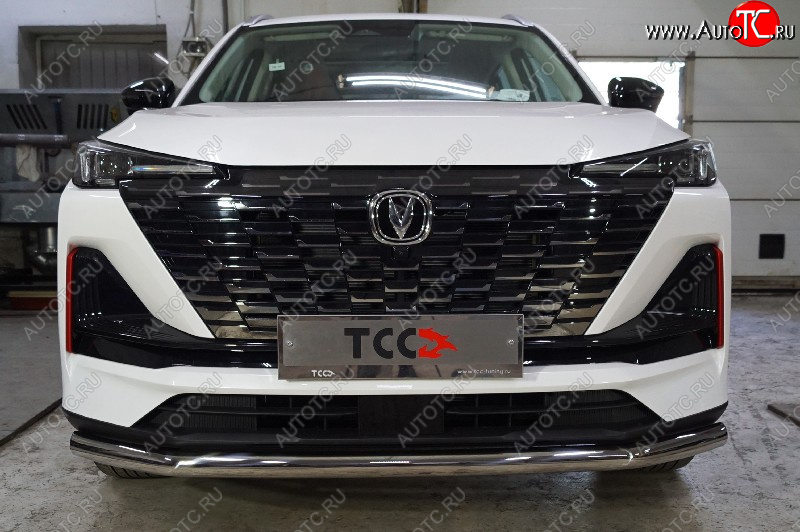 20 799 р. Защита переднего бампера нижняя d60,3 мм ТСС Тюнинг  Changan CS55 Plus (2021-2025) (нержавейка)  с доставкой в г. Керчь