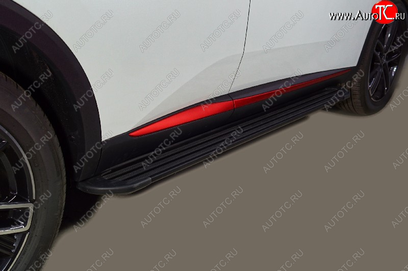 21 999 р. Пороги алюминиевые Slim Line ТСС Тюнинг  Changan CS55 Plus (2021-2025) (Black )  с доставкой в г. Керчь
