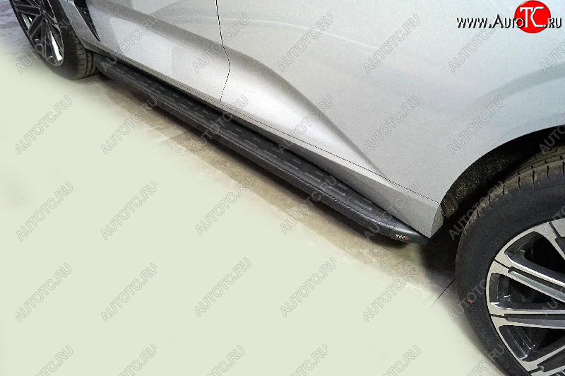 21 999 р. Пороги алюминиевые с пластиковой накладкой ТСС Тюнинг  Changan UNI-K (2020-2025) (карбон черные)  с доставкой в г. Керчь