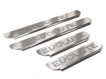 Накладки на пороги, ТСС Тюнинг Evolute i-Joy (2022-2025) джип (лист шлифованный надпись EVOLUTE)