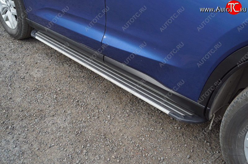 20 599 р. Пороги алюминиевые Slim Line ТСС Тюнинг  GAC GS5 (2018-2025) (Silver)  с доставкой в г. Керчь