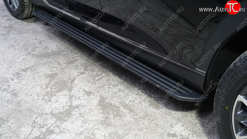 22 999 р. Пороги алюминиевые Slim Line ТСС Тюнинг  GAC GS8 (2016-2023) (Black)  с доставкой в г. Керчь
