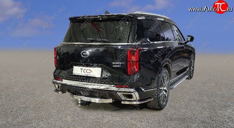 20 799 р. Защита задняя (уголки, нержавейка 42,4 мм) ТСС Тюнинг  GAC GS8 (2016-2023) (уголки)  с доставкой в г. Керчь
