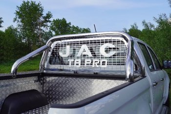 Защита кузова и заднего стекла (только для кузова) d 76,1 мм ТСС Тюнинг JAC T8 PRO (2020-2025) (нержавейка)