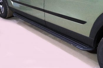 Пороги алюминиевые Slim Line ТСС Тюнинг JAECOO J7 (2023-2025) (Black)