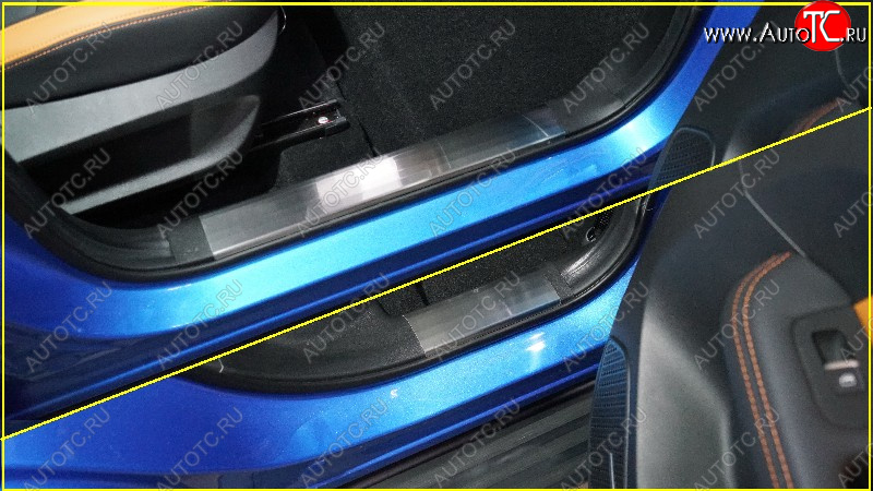 3 499 р. Накладки на пластиковые пороги, ТСС Тюнинг  Kaiyi X3 Pro (2023-2025) (лист шлифованный)  с доставкой в г. Керчь