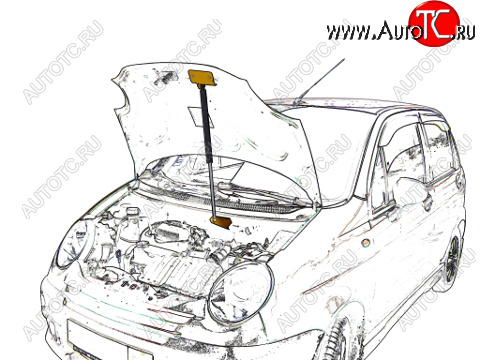 2 699 р. Упор капота Daewoo Matiz ТехноМастер ТехноМастер 8231.5800.04  с доставкой в г. Керчь