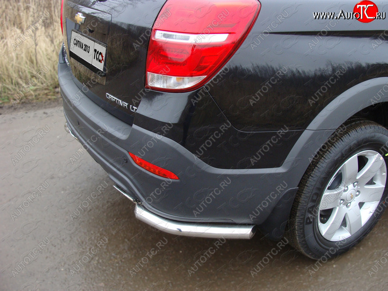 1 000 000 р. Защита задняя (уголки, нержавейка 60,3 мм) ТСС Тюнинг Chevrolet Captiva 2-ой рестайлинг (2013-2016)  с доставкой в г. Керчь
