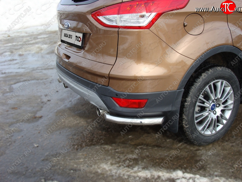 1 000 000 р. Защита задняя (уголки, нержавейка 60,3 мм) ТСС Тюнинг Ford Kuga 2 дорестайлинг (2013-2016)  с доставкой в г. Керчь