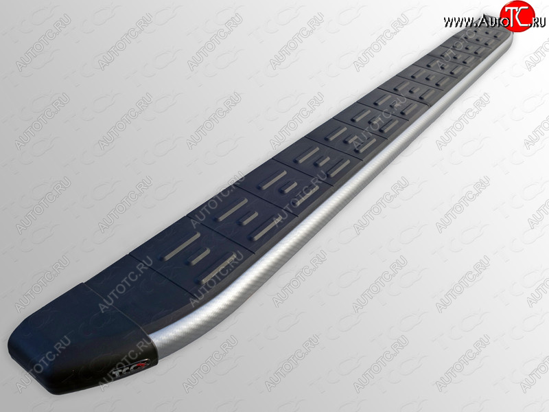 1 000 000 р. Пороги алюминиевые с пластиковой накладкой, ТСС Тюнинг  Ford Edge  U387 (2011-2015) рестайлинг (карбон серебро)  с доставкой в г. Керчь